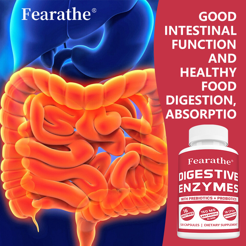 Digestive Enzyme Blend - Verdauungs-Enzym-Kapseln – mit Probiotika und Präbiotika,
