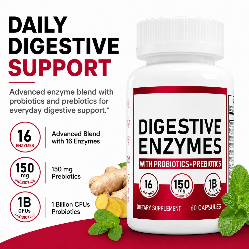 Digestive Enzyme Blend - Verdauungsenzyme mit 1 Milliarde CFU Probiotika