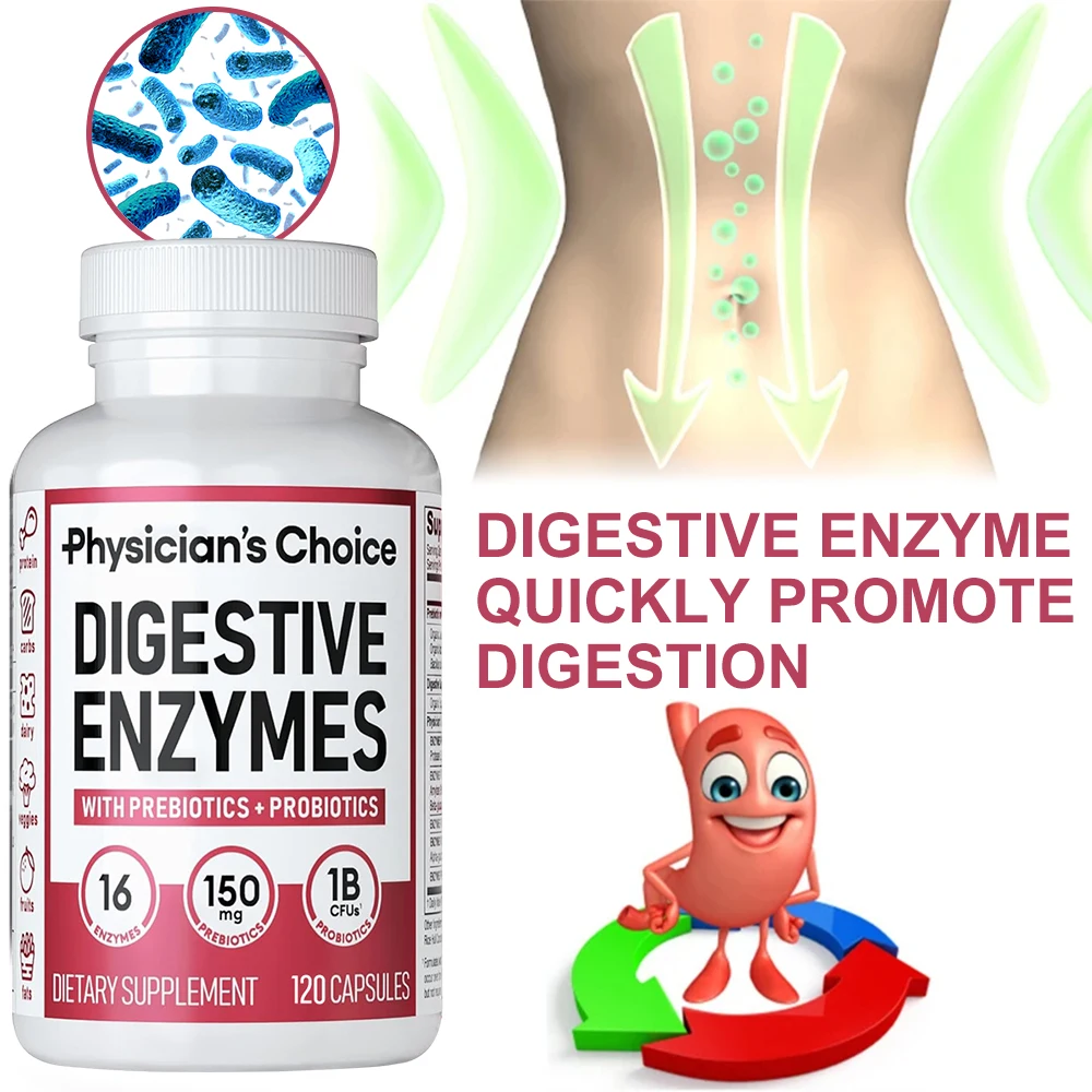 Digestive Enzyme Blend - Bio-Verdauungs-Enzym-Ergänzungsmittel – fördert die Nährstoffabsorption, die