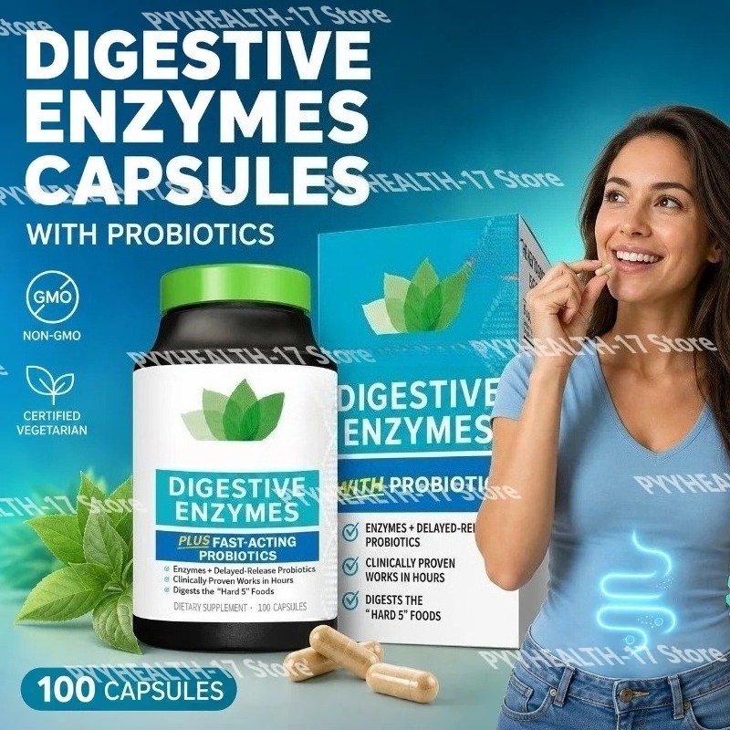 Digestive Enzyme Blend - Kapseln mit Verdauungsenzymen und Probiotika Bacillus