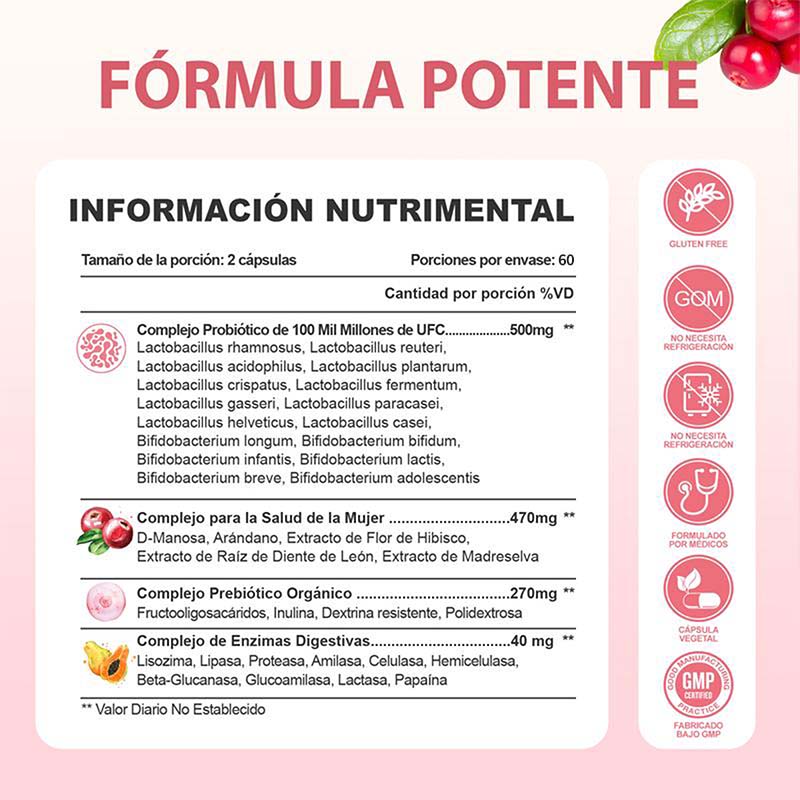 PROBIOTICOS MUJER-Kapseln – un – Probiotics Women Health Bewertung und Preis