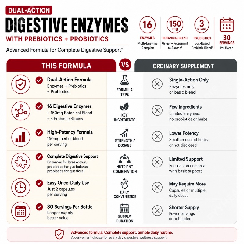 Verdauungsenzyme mit Präbiotik – Digestive Enzyme Blend Bewertung und Preis