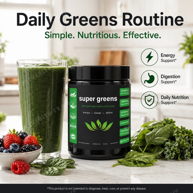 Super Grünes Pulver mit Obst-  – Digestive Enzyme Blend Bewertung und Preis