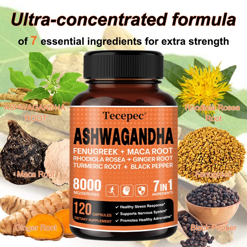 Ashwagandha 8000mg 7-in-1 Komp – Ashwagandha Extract Root Bewertung und Preis