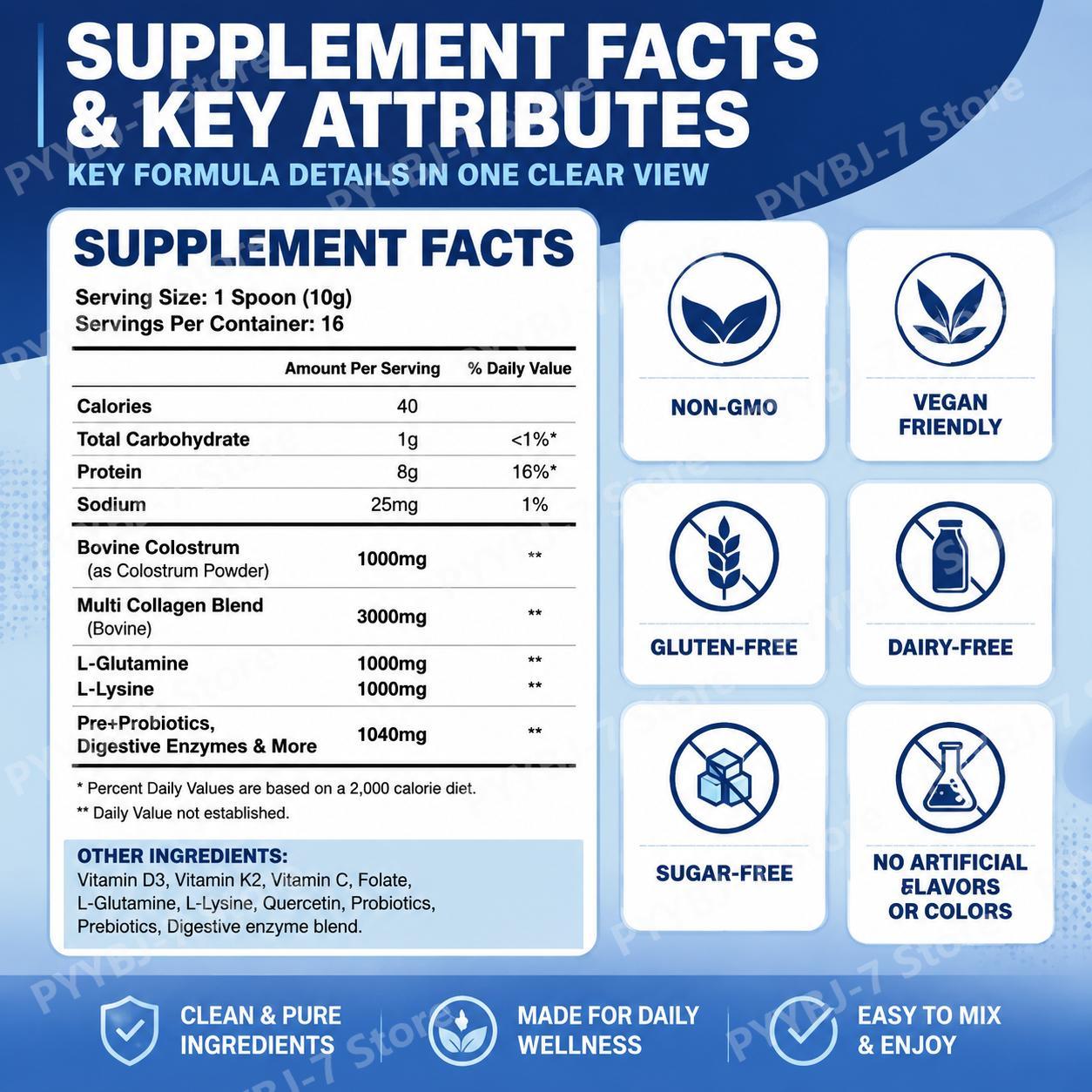 Kolostrum-Kollagenpulver für E – Digestive Enzyme Blend Bewertung und Preis