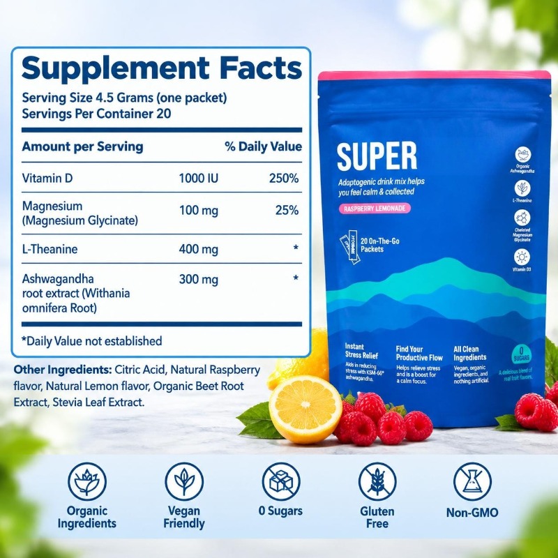 Adaptogenes Getränkemischpulve – Ashwagandha Extract Root Bewertung und Preis